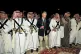 Prince Charles laughs as he does ‘the sword dance’ as Sa