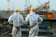 Two IAEA experts examine recovery work on the Fukushima Daii