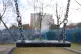 Swing playground stock photo