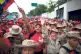 Bolivarian militia members march during an anti-imperialist 