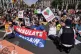 ROAD TO PROGRESS: Protesters block roads outside Parliament