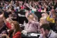 Trade union delegates take a vote