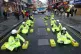 Extinction Rebellion protesters in Cranbourne Street, outsid