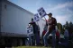 STANDING FIRM: Members of the United Auto Workers strike out