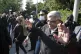 Golden Dawn party leader Nikos Michaloliakos waves as he lea