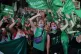 Abortion-rights activists watch live video streaming of lawm