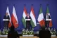 From left, Polish Prime Minister Mateusz Morawiecki, Hungari