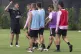 Inter Miami MLS coach Phil Neville directs players during pr