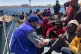 Aid workers for the International Organisation for Migration
