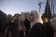 Palestinian activist Muna al-Kurd (centre) with other activi