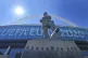 The statue of England's football legend Bobby Moore stands i