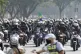 Brazil's President Jair Bolsonaro, centre, takes part in a c
