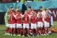 Denmark players surrounded their teammate Christian Eriksen 