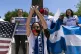 Nicaragua supporters protest outside of the Organization of 