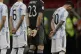 Argentina's Lionel Messi, right, forms prior to a Copa Ameri