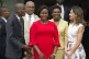 Haiti's late President Jovenel Moise, left, and First Lady M