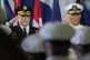 Chairman of the Joint Chiefs of Staff, Gen. Mark Milley, lef