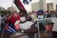 A demonstration in Havana with thousands of people in a show
