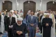 Syrian President Bashar Assad (second right), prays on the f
