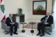  Lebanese President Michel Aoun, left, meets with former Leb