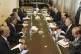 Syria's Foreign Minister Faisal Mekdad, third right, meets w
