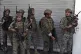 Lebanese security forces react to gunfire during a protest i