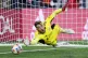 New England Revolution goalkeeper Matt Turner dives misses a