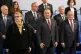 Turkey's Foreign Minister Mevlut Cavusoglu (front row centre