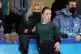 Kamila Valieva with her coach Eteri Tutberidze during a prac