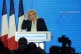 Far-right leader Marine Le Pen speaks after the early result