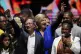 Gustavo Petro, left, his wife Veronica Alcocer, back center,