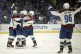 The Colorado Avalanche celebrate their overtime win over the