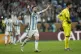 Argentina's Lionel Messi celebrates after scoring his side's