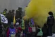 Police detained all protestors and carried them off one by o