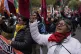 Protesters march to the Education Ministry in La Paz, Bolivi