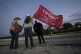 Trump supporters Mary Kelley (second left) and Kathy Clark o