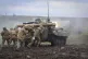 Ukrainian soldiers during training at the frontline in Donet