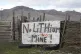 A ‘No Lithium No Mine’ sign is displayed on April 24, 20