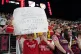 A young fan holds up a sign after the MLS All-Star soccer ma
