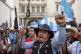 Indigenous authorities protest against the government while 
