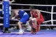 Algeria's Imane Khelif helps Hungary's Anna Hamori out of th