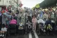 Moroccan women wave flags and chant slogans in support of Ga