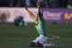 Bolivia's Diego Medina celebrates at the end of a qualifying