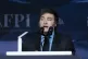 Argentina's President Javier Milei speaks before President-e