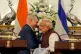 Israeli Prime Minister Benjamin Netanyahu (left) and Indian 