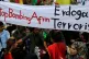 People protest against Erdogan's attacks on the Kurds outsid