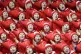 North Korean supporters sing ahead of the pairs free skate f