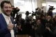 The League's Matteo Salvini gives the thumbs up as he arrive