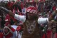 A woman from the Bheel nomad community performs during a gat