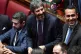 Five-Star movement's Luigi Di Maio (centre) smiles during th